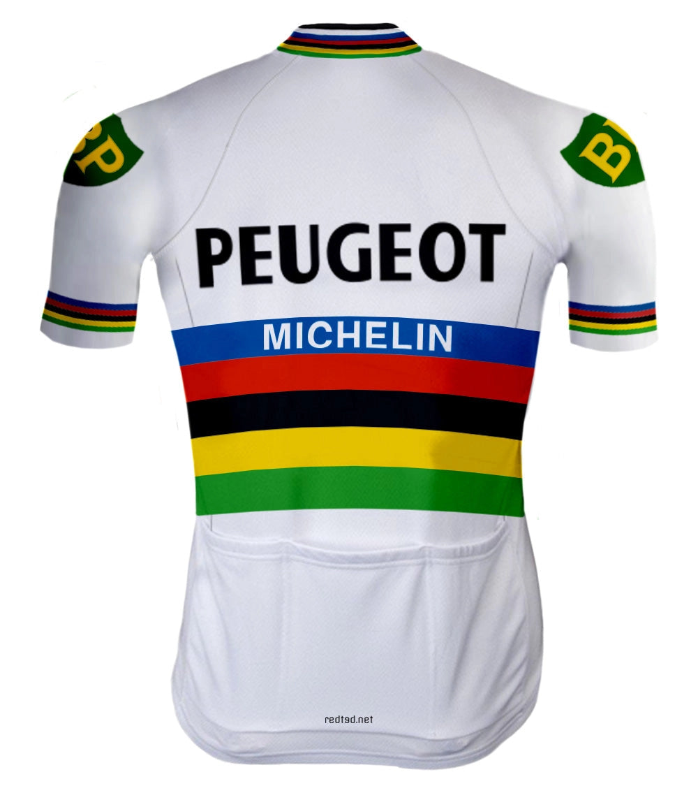 Maillot de vélo rétro REDTED Peugeot Rainbow