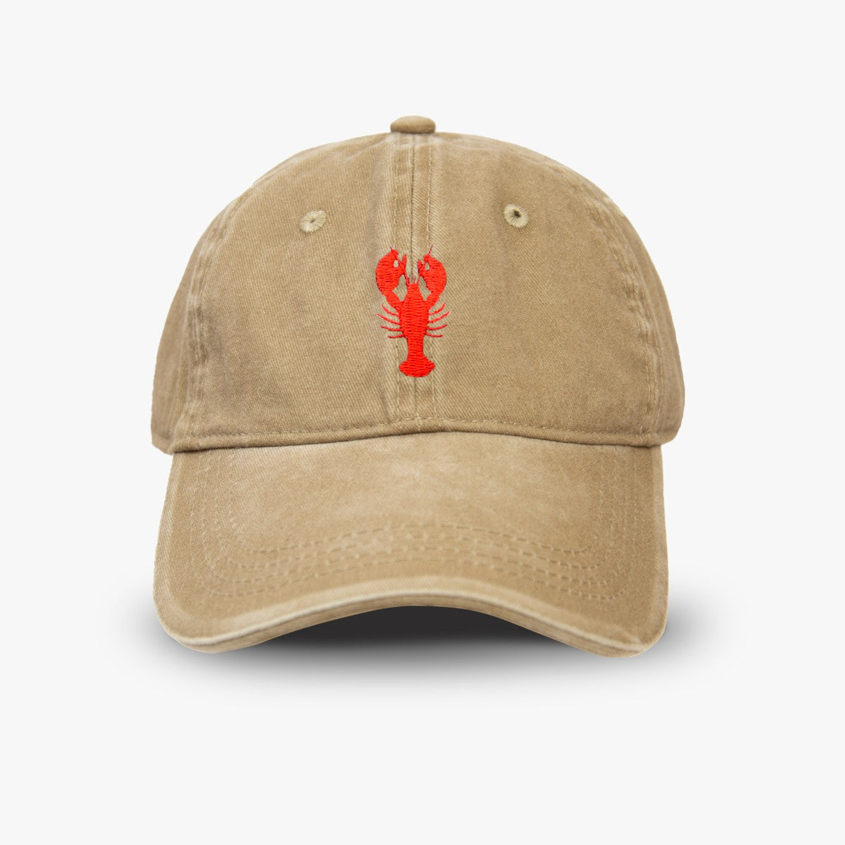Casquette en Coton Délavé avec Broderie Homard ALL' OCEAN