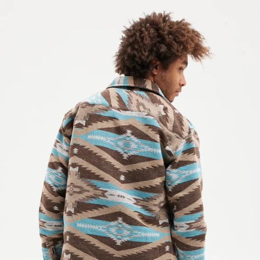 Chemise Épaisse pour Hommes HYDROPONIC Tower, Navajo brun turquoise