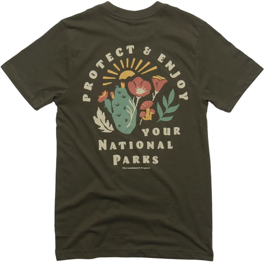 T-shirt Protect and Enjoy THE LANDMARK PROJECT, Chêne Foncé