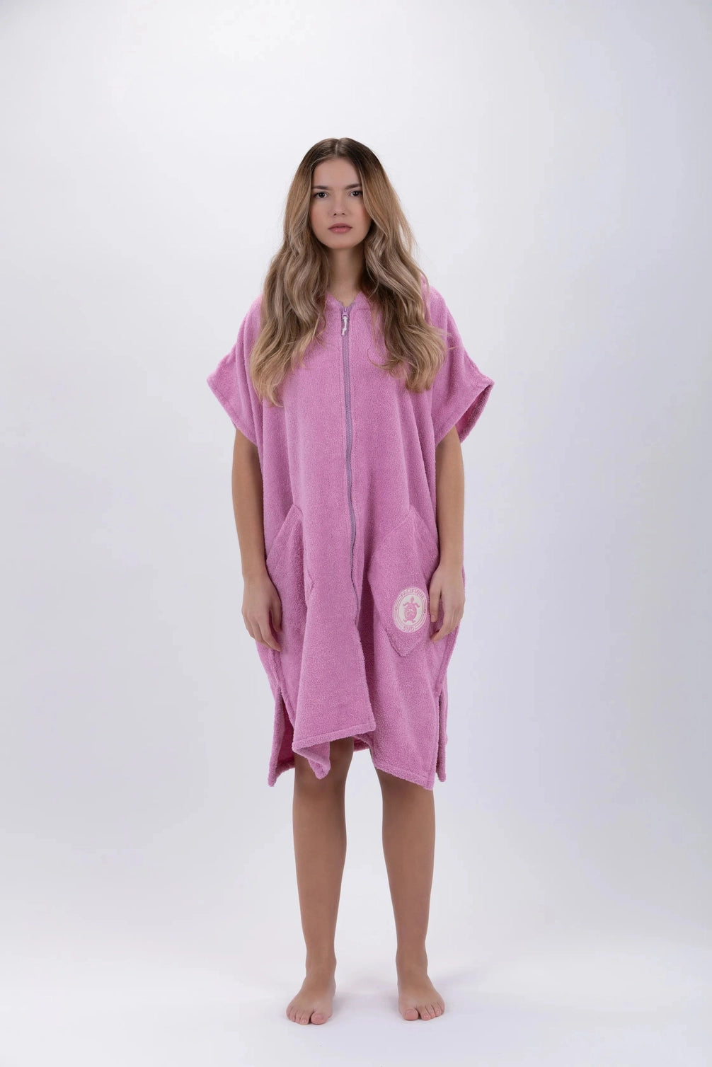 Poncho Surf Femme PACIFIQUE SUD Sans Manches avec Fermeture Eclair