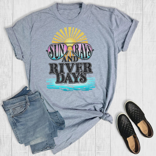 T-Shirt Summer Sun Rays And River Days THE WAY DOWN SOUTH