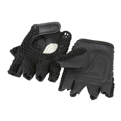 Gants De Vélo Mitaines En Crochet Noir BADAWIN