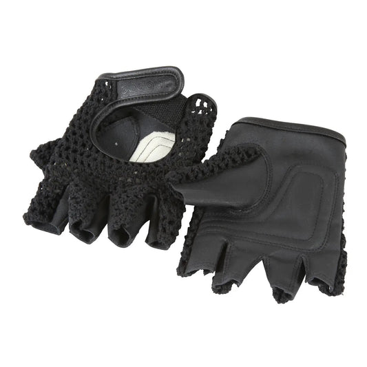 Gants De Vélo Mitaines En Crochet Noir BADAWIN