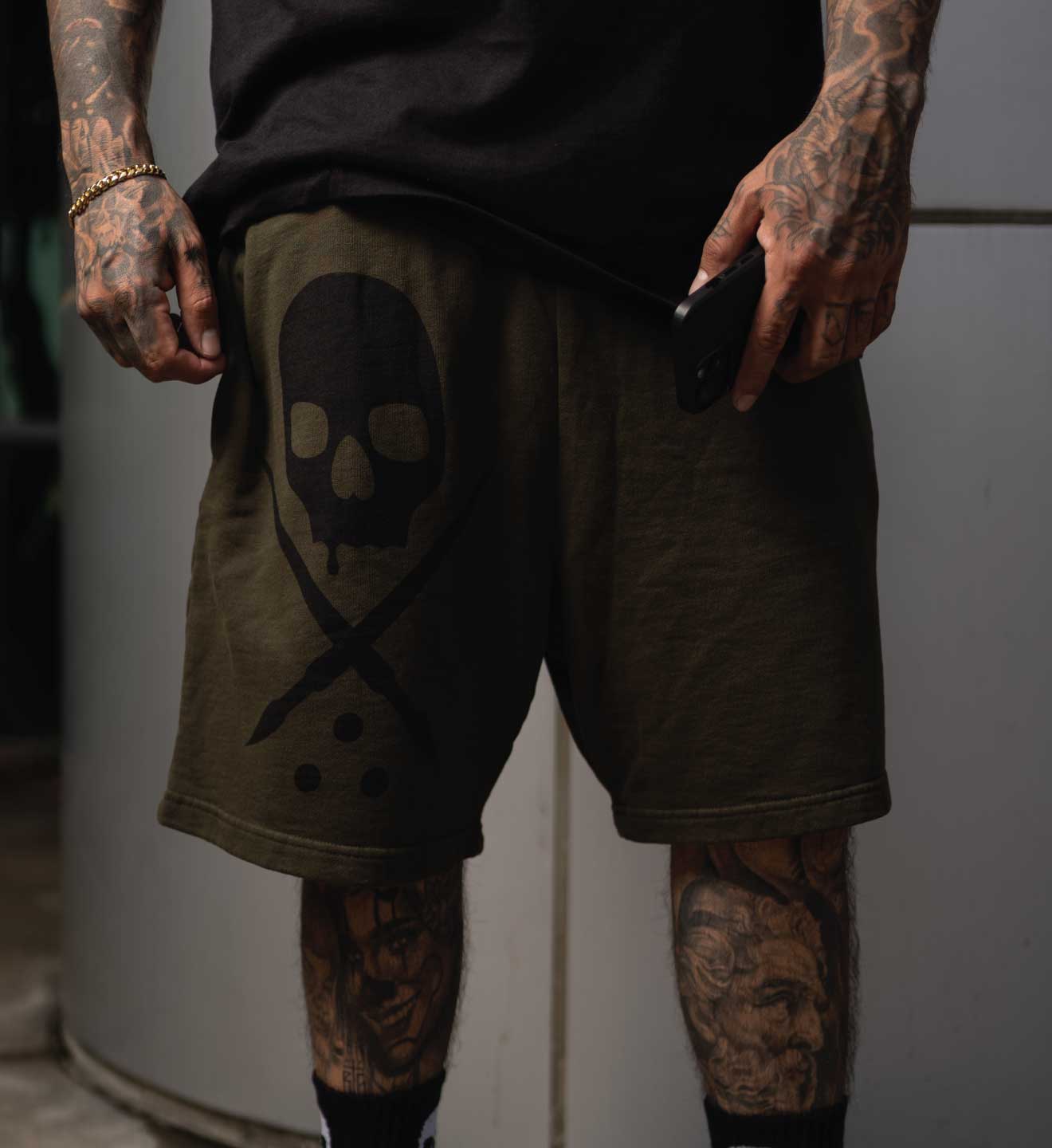 Shorts de survêtement pour Homme Fatigue SULLEN, Forest Night