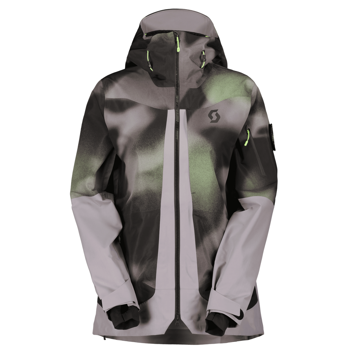 Veste de Ski de Randonnée pour femme SCOTT Vertic Ripstop 3 couches, Evening Grey Print/Black