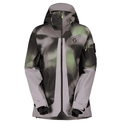 Veste de Ski de Randonnée pour femme SCOTT Vertic Ripstop 3 couches, Evening Grey Print/Black