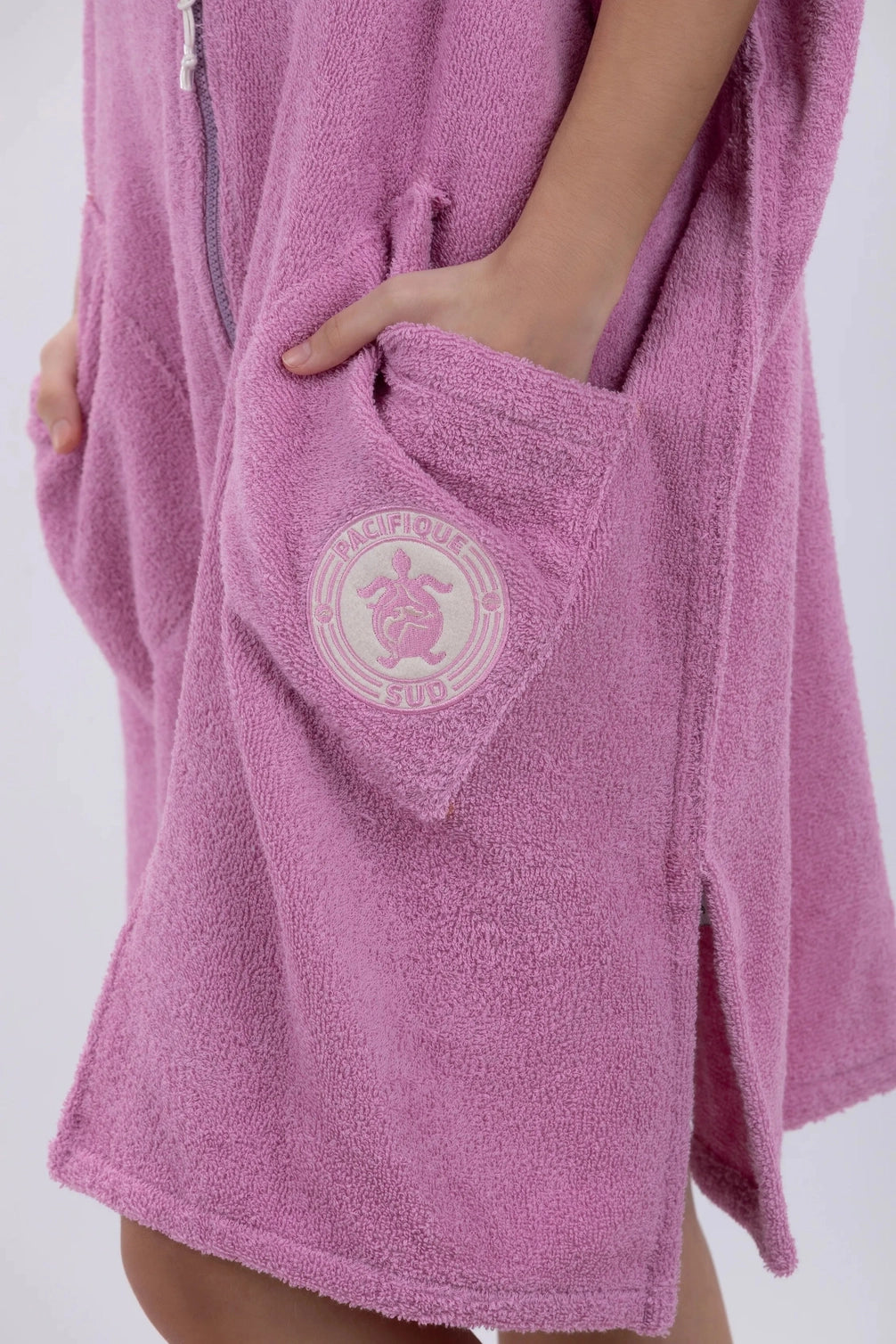 Poncho Surf Femme PACIFIQUE SUD Sans Manches avec Fermeture Eclair