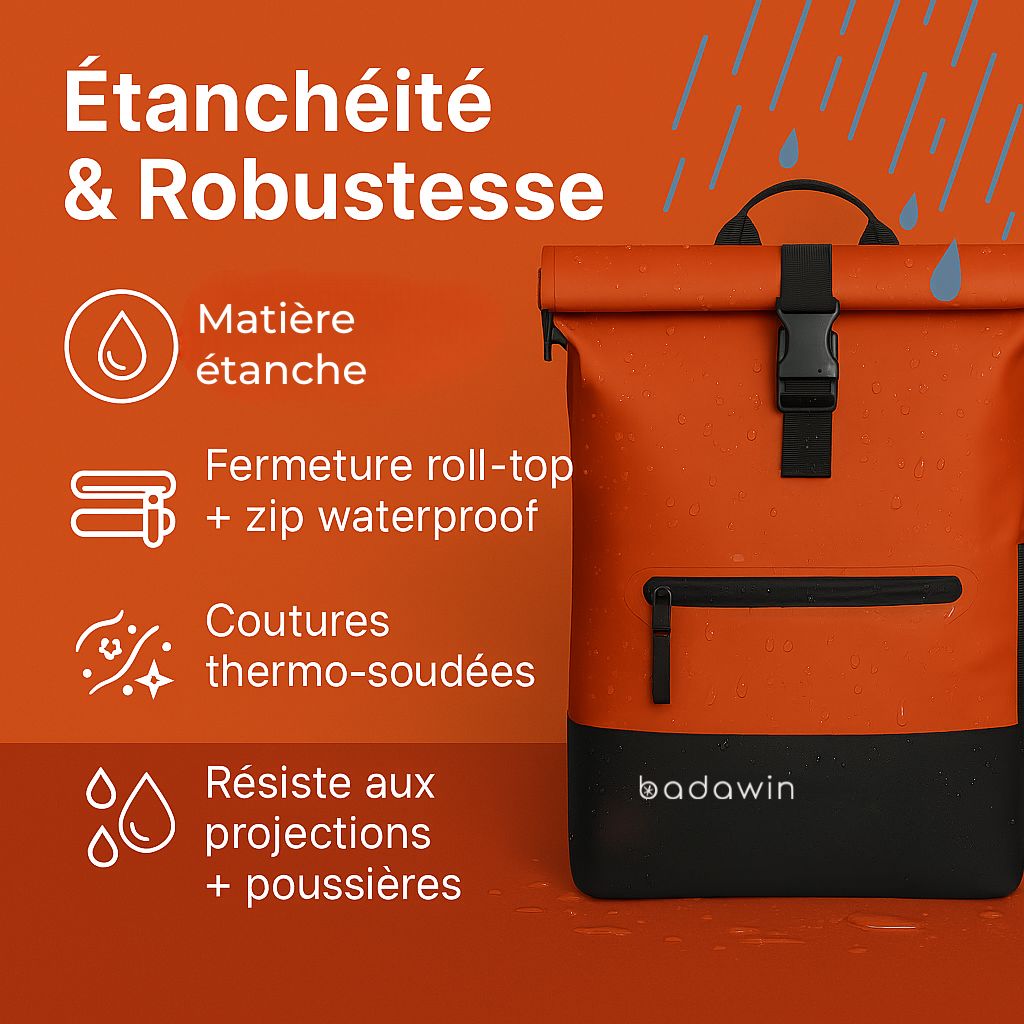 Sac à dos de vélo BADAWIN Anna 2 en 1, 27L