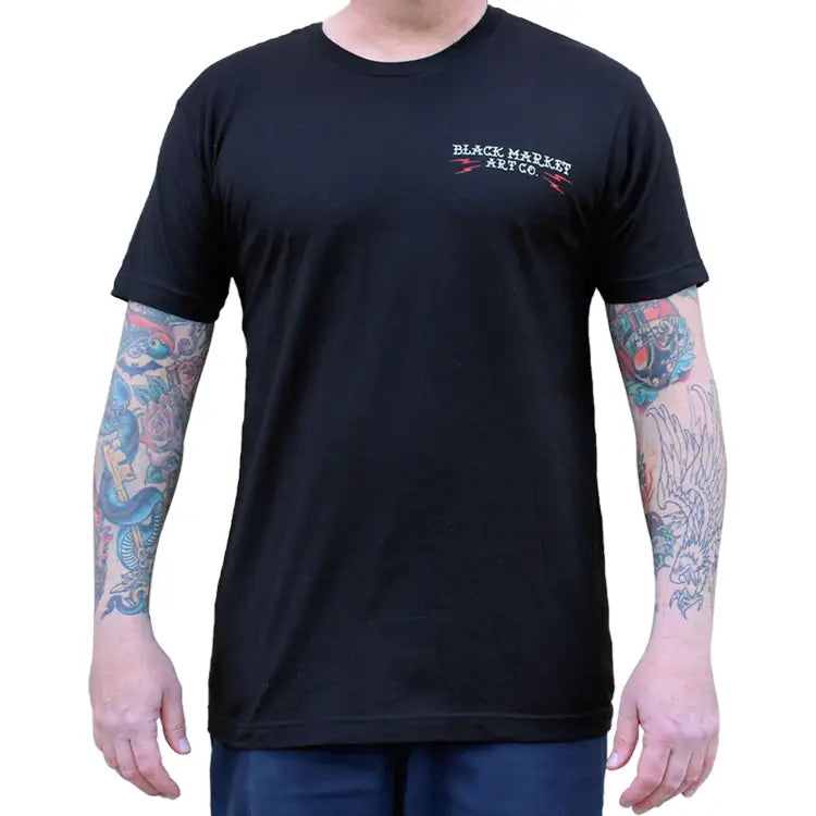 T-Shirt pour Hommes BLACK MARKET Panther, Black