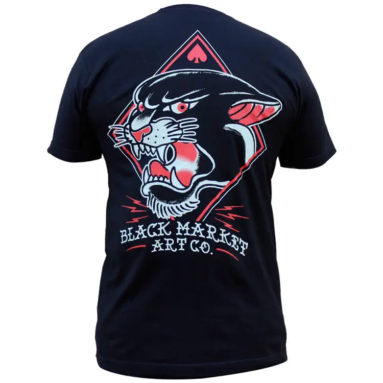 T-Shirt pour Hommes BLACK MARKET Panther, Black