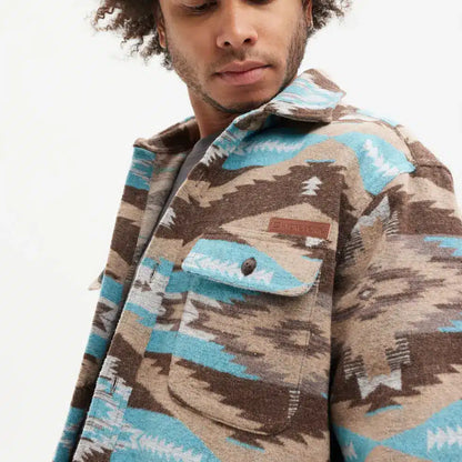 Chemise Épaisse pour Hommes HYDROPONIC Tower, Navajo brun turquoise