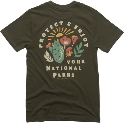 T-shirt Protect and Enjoy THE LANDMARK PROJECT, Chêne Foncé
