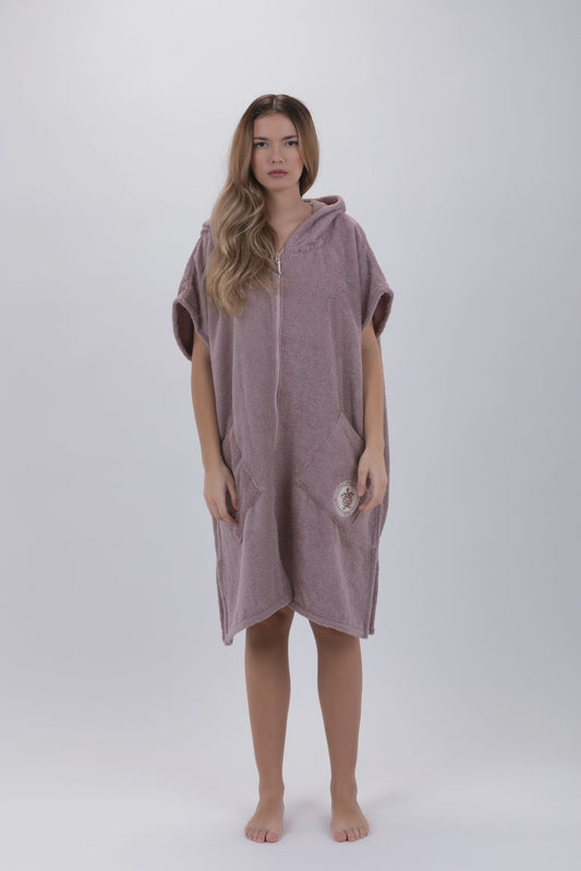 Poncho Surf Femme PACIFIQUE SUD Sans Manches avec Fermeture Eclair