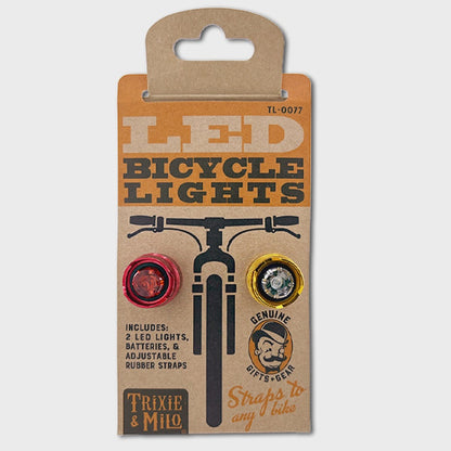 Ensemble de lumières LED pour vélo LUCKY JACK Sécurité avant et arrière (2 pièces)