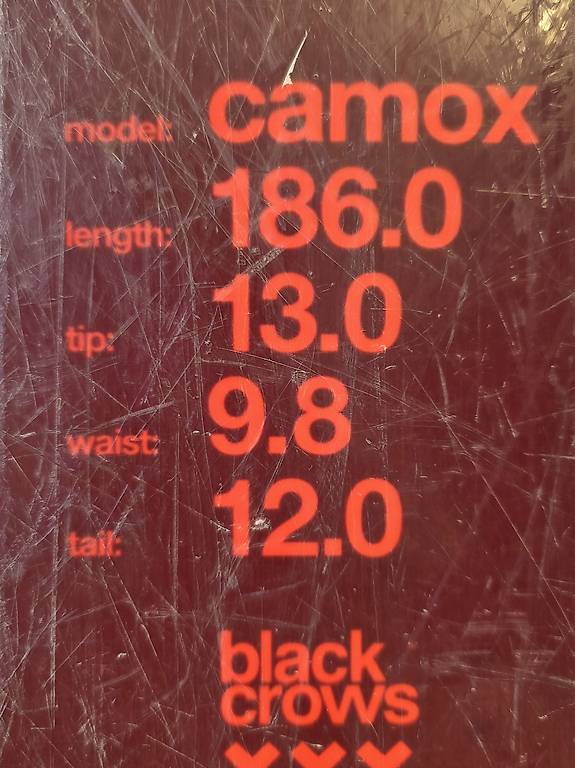 Occasion skis Black Crows Camox 1m86 avec fixes réglables