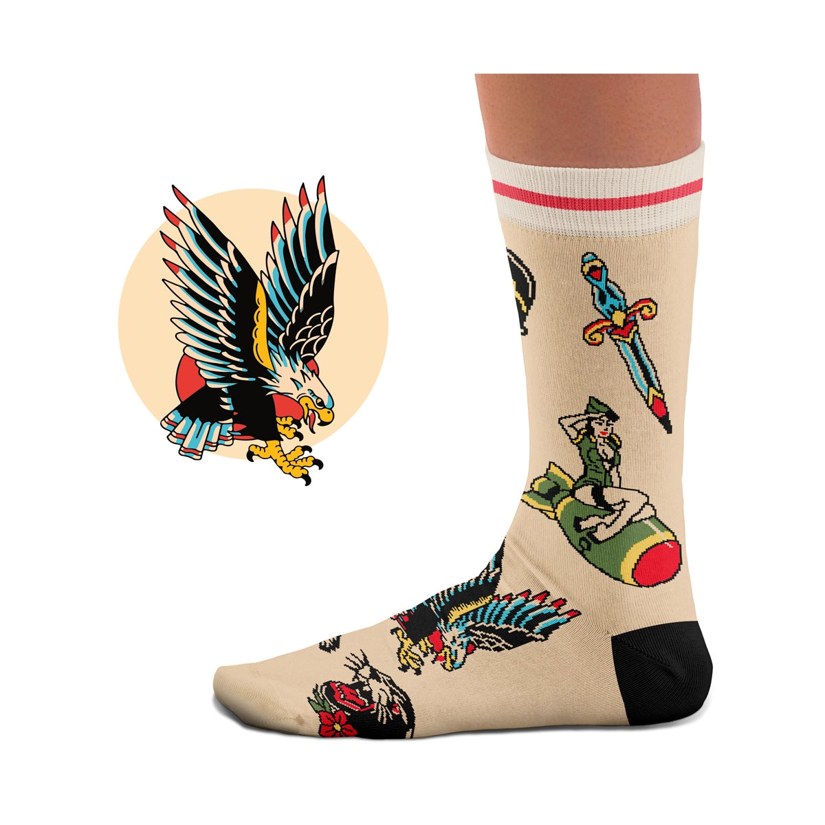 Chaussettes Fantaisie Unisexe SOCK AFFAIRS, American War Tattoo