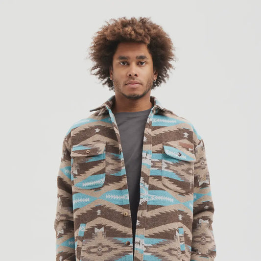 Chemise Épaisse pour Hommes HYDROPONIC Tower, Navajo brun turquoise