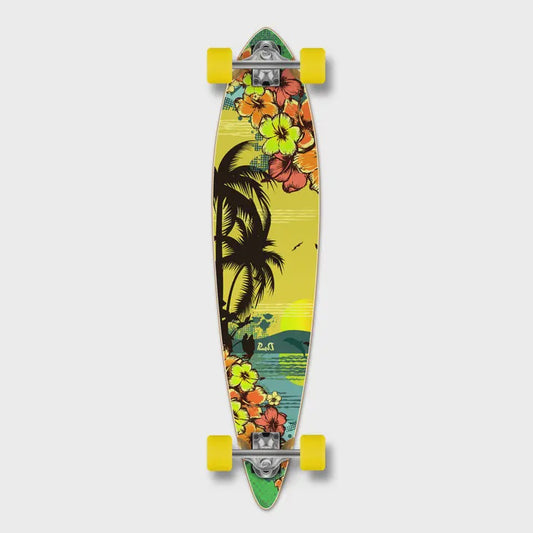 Yocaher tropical day Pintail Longboard complet