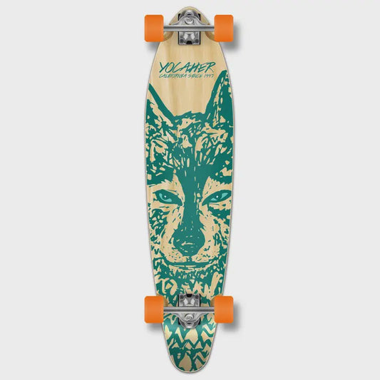 Yocaher Kicktail Spirit Loup Animal LongBoard complet