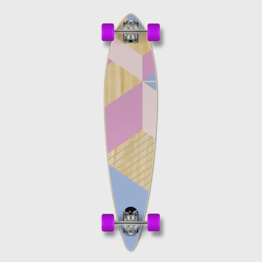 Longboard Complet YOCAHER Purple Geometric Pintail